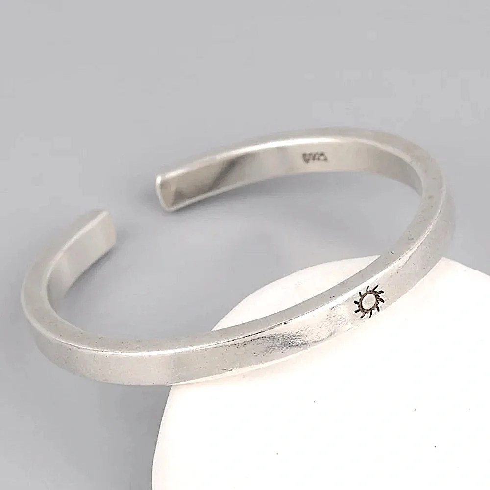 NEW Heavy Star Engraved Cuff Bracelet | 18k Gold‎ Plated